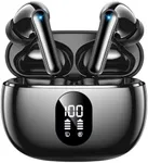 wyness Wireless Earbuds Bluetooth 5.3 Ear Buds, Hi-Fi Stereo Bass Ear Buds with 48H Playtime & LED Display, Lightweight in-Ear Headphones with Mic, IPX7 Waterproof, Touch Control for iPhone