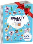 Cupkin Koala Sticker Book Activity for Kids, Toddler Airplane Travel Essentials, 300+ Koala Stickers for Kids + 8 Scenes + 8 Coloring Book Pages, Koala Bear Lover Kids Gift, Kids Crafts for Ages 2-8