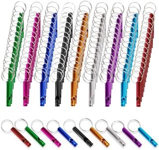 UCEHIPAW 240 Pcs Emergency Whistles with Keychains Multicolor Extra Loud Aluminum Waterproof Safety Survival Whistle Keychain for Outdoors Sports Camping Training