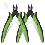 KATA 2-Pack Micro Wire Cutter For Electronics Flush cutter, Precision Side Cutting for Electronics, Craft, Jewelry, Soft Copper, Wire Cables, Floral, Zip tie