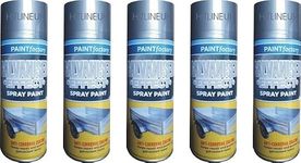 5 x 400ML Metal Paint Galvanised Effect Spray Paint High Density Repair & Protect Metal Paint Outdoor Spray