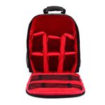 Andoer Dslr Camera Bag - Small, Lightweight, Waterproof & Breathable - Multifunctional Camera Backpack for Canon Nikon Sony SLR Cameras - 33 x 26.5 x 12.5 cm (Red)