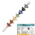 GOLDEN QUARTZ - THE CRYSTAL HUB - Certified 7C Seven Chakra Wand Reiki Crystal Healing Wand with Certificat Pyramids Stick and Clear Quartz Pencil (Pyramid Wand)