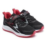 ASIAN Boy's VAYU-09 Sport Running & Walking Shoes with Lightweight mesh Upper Eva Sole Casual Lace-Up Shoes for Kid's & Boy's Black Red