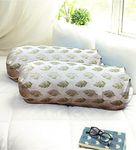 IM FAB Costa Jacquard Fabric Bolster Cover Set of 2 Pcs (Green)