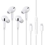 2Pack in-Ear Headphones for All iOS Wired Stereo Sound Headphones for iPhone, Earphones Wired Stereo Sound Earbuds Headphones Compatible with iPhone with Microphone and Volume Control