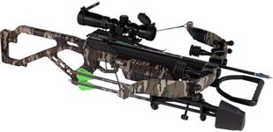 Excalibur Mag MAX Accurate High-Output CeaseFire Archery Hunting Crossbow - Scope, Scope Rings, 3 Quill Arrows with 100Gr Field Points, 4-Arrow Quiver Included