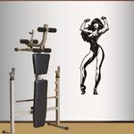 Wall Vinyl Decal Home Decor Art Sticker Sexy Girl Woman Bodybuilder Gym Sport Room Removable Stylish Mural Unique Design