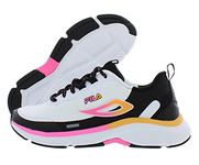 Fila Memory Trexler Womens Shoes, White/Pink/Orange, 7.5