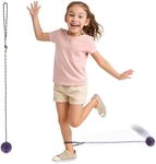 Just Jump It Original Retro Ankle Skipper Skip Ball Jumping and Skipping Toy for Exercise and Agility for Ages 4 and Up - Purple