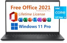 Dell 2024 Inspiron 15 Laptop, Free Microsoft Office 2021 with Lifetime License, 15.6" FHD 1920 x 1080, Intel 6-Core i3-1215U upto 4.4 GHz, 16GB DDR4 RAM, 1TB PCIe SSD, Windows 11 Pro, Black