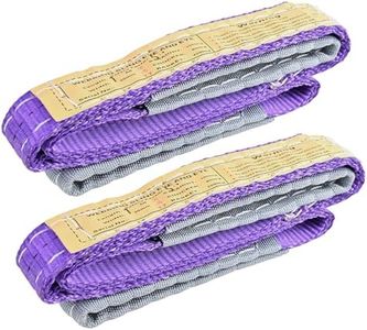 Vigtayue 2-Pack 1Inches x 3.3Ft 2-Ply Twisted Eye & Eye Polyester Lifting Sling, Lifting Slings 2204lbs Webbing Sling, Heavy Duty Lift Sling Web for Industrial Shop Use, Hoist, Tree Stumps