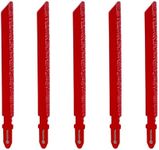 FOCSTOL Diamond Jig Saw Blade - 5pcs 4 Inch(100mm) Cutting Disc for Fiberglass Marble Plastic Wood with T-Shank Grit 46