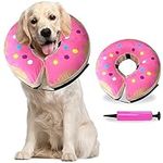 KIKNIN Inflatable Dog Cone Collar for Dogs, Protective Cat Dog Neck Donut Collar,Soft Recovery Pet Cone Prevent from Biting & Scratching,Comfy Adjustable Recovery Pillow Collar