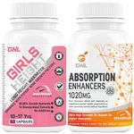 GNL Height Growth Supplement For Girls, With Essential Amino Acid Supplements Help Increasing Long And Strong Bone Mineralisation, Increase Good Health Ayurvedic Medicine-60 Tablet (Pack1)