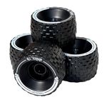 MBS All-Terrain Skateboard Wheels - Black 100mm X 65mm