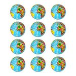 Kulannder Globe Stress Balls, 12 Pack Mini Foam World Globe Squeeze Stress Balls for Children and Adults (Blue)