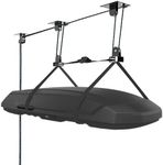 Hikeen Ceiling Hoist for Cargo Box, Heavy Duty Garage Storage Lift Pulley System Holds Up to 150 lbs Capacity, Fits 10-14 Foot Tall Garage Ceilings