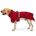 HEYWEAN Dog Jacket Waterproof Dog Coat Cold Weather Reflective Jacket with Soft Fleece Lining Warm Coat for Pet Dog Indoor & Outdoor Camping Hiking