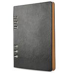 SIMDAO A5 Notebook, PU Leather Cover Notebook, 6 Holes Refillable Notebook, Hardcover Diary Notebook, Lined Notebook for Bussiness Travel Writing Office，100Pages/200Sheets