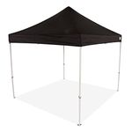 Impact Canopy 8x8 Canopy Pop Up Tent, Impact Canopies Instant Outdoor Sun and Rain Shelter with Roller Bag, Black