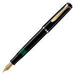 Pelikan Souverän M200 Fountain Pen, Medium Nib, Black, 1 Each (994004)