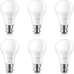 Philips A60 Stellar Bright 14W B22 LED Bulb 1260lm, Warm White, Pack of 6