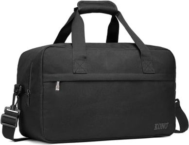 Kono Bolsa de Viaje Ligero 35x20x20 Ryanair Equipaje de Mano con Correa para el Hombro 14L (Negro)