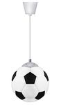 Long Life Lamp Company Novelty Football Ceiling Pendant Light Shade E27 Bulb Fitting Black and White M0055