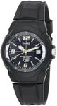 CASIO Men's Enticer HD Analog Watch, Blue Dial, Black Band