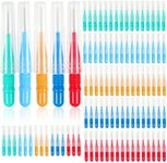 100 Pieces Interdental Brush,Toothpicks Tooth Flossing Head Oral Dental Hygiene Brush，Dental Brush Flosser for Cleaner Dental Floss Stick Tooth Cleaning Tool