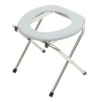 DOITOOL 1pc Folding Toilet Foldable Toilet Stool Folding Chairs for Adults Portable Folding Chair Camping Folding Chairs Commode Bucket Bed Pans for Elderly Men Folding Toilet Chair Lining