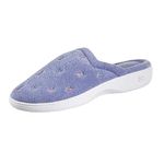 isotoner Women's Classic Terry Clog Slip on Slipper, Periwinkle, X-Large/9.5-10 M US