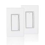 Coby Slide Dimmer Switch for 300W Dimmable LED/CFL and 600W Incandescent/Halogen Light Lamp Bulbs, Single Pole or 3-Way, Rocker Paddle w/Wall Plate, UL Listed, Pack of 2