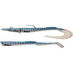 Berkley PowerBait Power Sandeel - Saltwater Soft Bait Fishing Lure for Bass, Pollack, Cod, Ling and Wrasse - Paddle Tail & Curl Tail Supplied, 40g | 15cm, Snow White