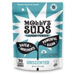 Molly's Suds Unscented Laundry Detergent Powder| Natural Laundry Detergent for Sensitive Skin | Earth-Derived Ingredients, Stain Fighting | 70 loads