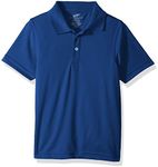 Clementine Boys' Big Cool & Dry Mesh Pique Polo Tee, Royal, Small