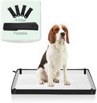 HQ4US 4LEGS Large Portable Dog Pee Pads Holder For Travel, Puppy Pad Holder Foldable Liner Base 33'' x 23'' Training Pad Holder with Fixing Clips, High Side, Waterproof, Easy to Clean,Indoor Dog Potty