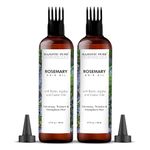 Majestic Pure 100% Pure Rosemary Hair Oil | Infused With Biotin | Hair Strengthening Treatment | Nourishing & Volumizing | With Jojoba Oil & Castor Oil | 198 ml (Pack of 2)