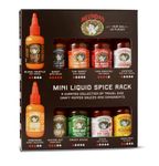 Melinda’s Mini Liquid Spice Rack - Gourmet Hot Sauce Gift Set - Travel Friendly Mini Hot Sauce Bottles of Black Truffle, Ghost Pepper, Green Sauce, Mexicana, Pizza Hot Sauce & More - 2 oz, 10 Pack