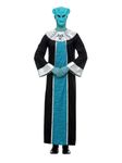 Smiffys Alien Lord Collection, Blue with Robe & EVA Mask, Halloween Space Fancy Dress, Alien Dress Up Costumes