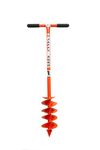 Jappy Agro Post Hand Hole Digger 4 Blade Work Right Left use for Nursery Dairy Farmer Electrician Multipurpose use Color Orange Diameter 6 inch