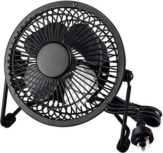 Desk Fan Black 240V AC Hi-Speed Air with Tilt Adjustment Personal 10cm Cooler