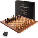 MILLENNIUM Supreme Tournament E-Board - Electronic tournament chessboard wooden pieces, including ChessLink module for online play against players from all over the world