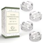 Fermentation Weight Set of 4 - Glass Fermentation Weights for Mason Jars (Wide Mouth), Perfect for Glass Jar Fermentation, Pickling Kit, Glass Weights for Fermenting Weights, Canning Weights