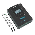 Renogy Rover 30A 12V/24V Auto DC Input MPPT Solar Charge Controller Parameter Adjustable LCD Display Solar Panel Regulator fit for Gel Sealed Flooded and Lithium Battery, Rover 30A,Black