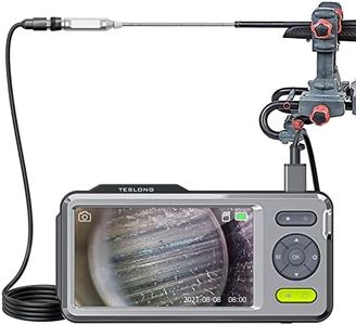 Teslong Rigid Rifle Borescope with 5" Monitor, Bore Inspection Camera Visual Gun Cleaning System-Fits .20 Caliber & Larger-w/26-inch Long Insertion Tube, 5-inch IPS Screen, Right Angle Mirror