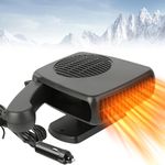 Car Heater,2 in 1 Plug in Cigarette Lighter Fast Heating Defrost Defogger Demister Heat Cooling,Fast Heating and Cooling Fan, Outlet Plug-in Cigarette Lighte,12V Automobile Windscreen Heater 12V 150W