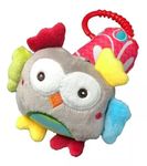 FabeKee My First Baby Toy,Soft Hanging Crinkle Squeaky Dangling Toy Car Seat Stroller Toys with Plush Animal C-Clip Ring for Infant Babies Boys and Girls (Multicolor)