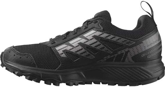 Salomon Wander Women's Trail Running and Hiking Shoes, Outdoor ready, Cushy comfort, and Secure foothold, Black, 6